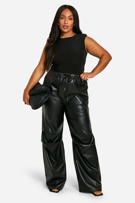 Plus Pu Slouchy Dad Trouser - Image 3