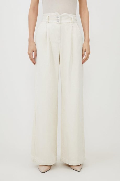 Denim Wide Leg Trousers - Image 2