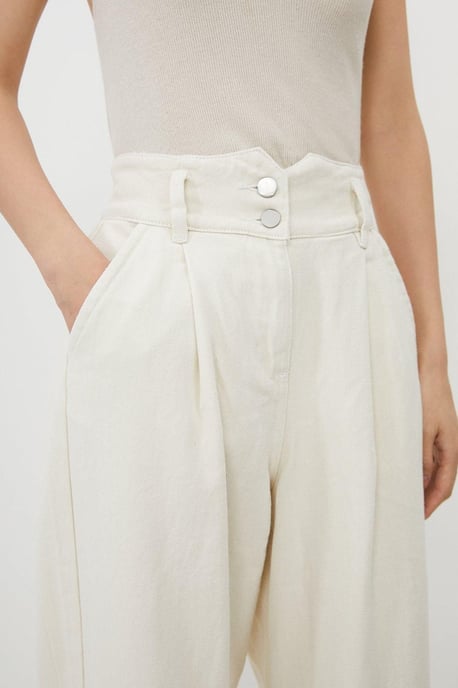 Denim Wide Leg Trousers - Image 3