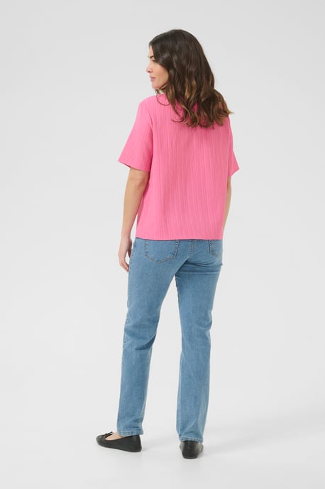 Blouse with short sleeve Regular fit Azalea Pink CC - Image 2