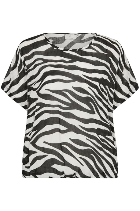 Sleeveless blouse Loose fit Black/Chalk Animal Print - Image 4