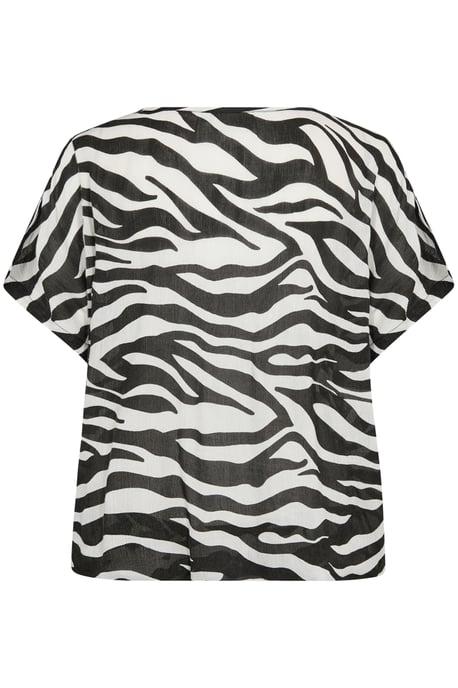 Sleeveless blouse Loose fit Black/Chalk Animal Print - Image 5