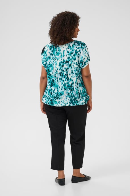 Mouwloos shirt Loose fit Teal Leopard Print - Image 4