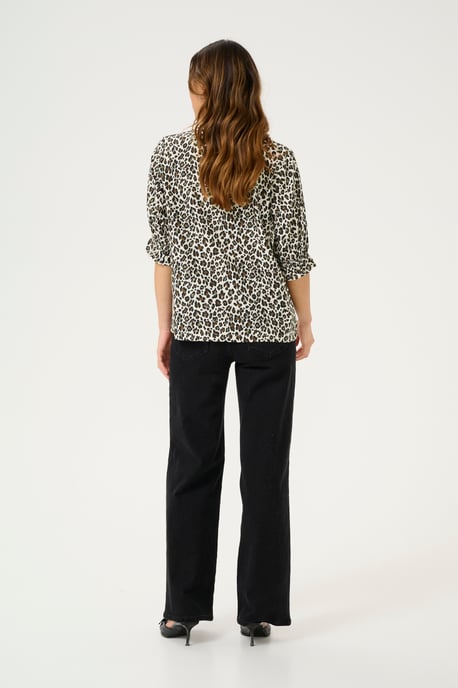 Blouse with short sleeve Regular fit Multi Color Leo Print - Image 2
