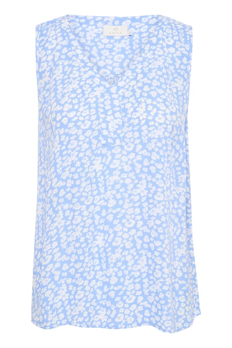 Sleeveless blouse Regular fit Vista Blue / Chalk Flower - Image 4