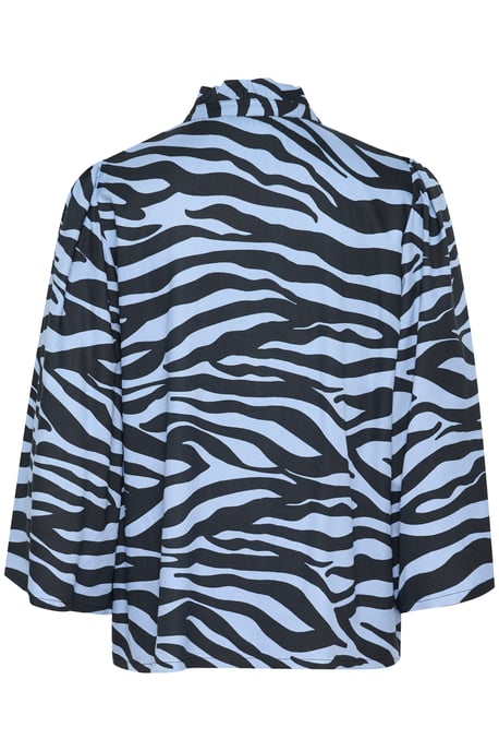 Blouse with short sleeve Regular fit Blue / Black graphic - Image 5
