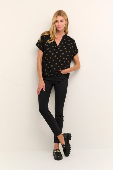 Blouse with short sleeve Regular fit Black With Mustang Dot - Image 2