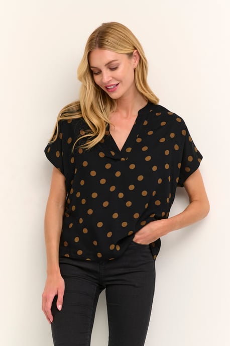Blouse with short sleeve Regular fit Black With Mustang Dot - Image 4