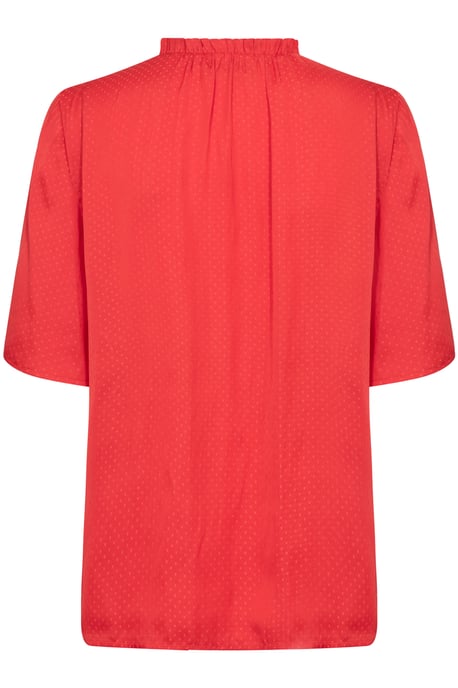 Blouse with short sleeve Loose fit Flame Scarlet - Image 5