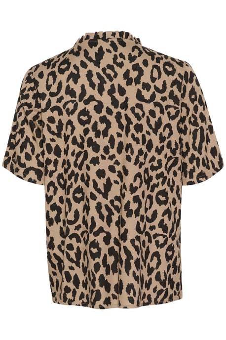Blouse with short sleeve Regular fit Brown/Black Animal Print - Image 5