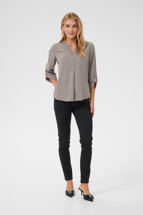 Blouse with short sleeve Regular fit Steeple Gray - Image 2