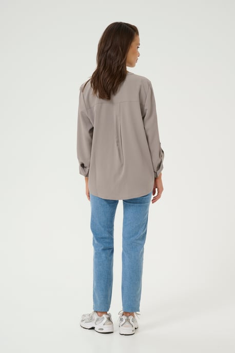 Blouse with short sleeve Regular fit Steeple Gray - Image 3