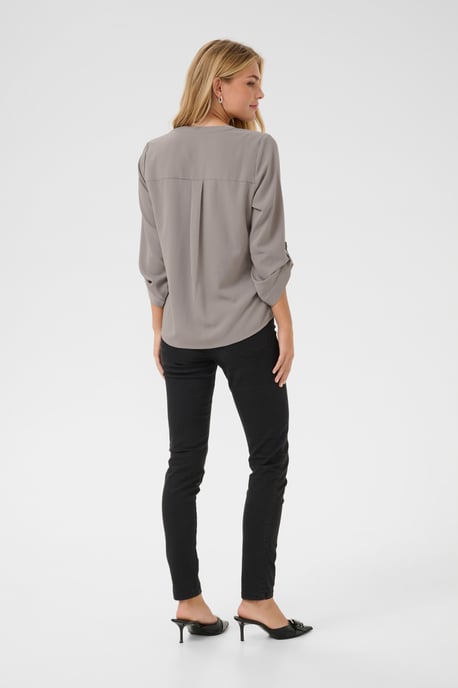 Blouse with short sleeve Regular fit Steeple Gray - Image 4