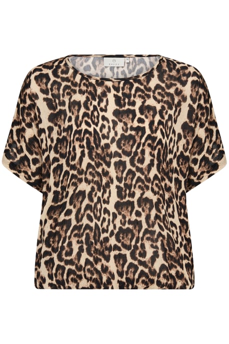 Sleeveless blouse Loose fit Naturel Leopard Print - Image 4