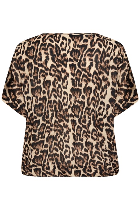 Sleeveless blouse Loose fit Naturel Leopard Print - Image 5