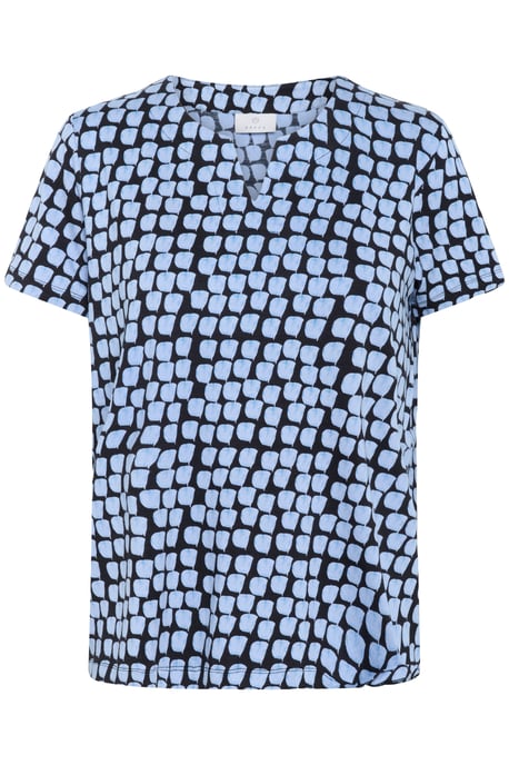 Blouse with short sleeve Regular fit Black/Blue Graphic Dot - Image 4