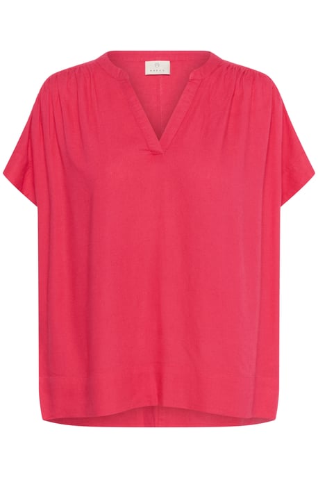 Blouse with short sleeve Loose fit Raspberry - Image 4