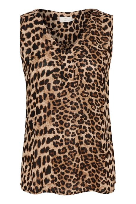 Sleeveless blouse Regular fit Classic Leopard - Image 4