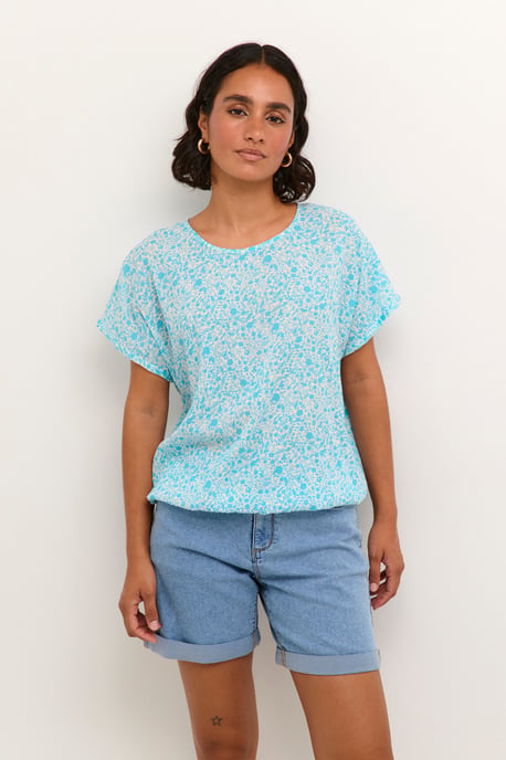 Mouwloos shirt Loose fit Blue Atoll Petit Fleur floral - Image 2