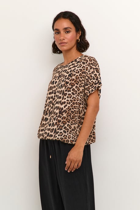 Sleeveless blouse Loose fit Classic Leopard - Image 2