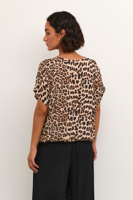 Sleeveless blouse Loose fit Classic Leopard - Image 3