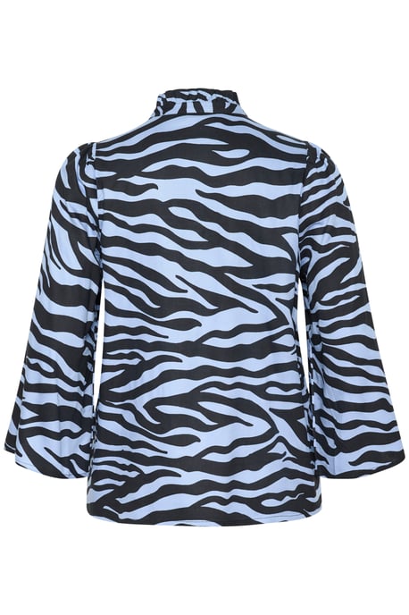 Blouse met korte mouwen Regular fit Blue / Black graphic black blue - Image 5