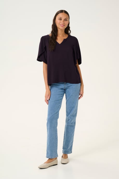 Blouse with short sleeve Loose fit Dawn Purple - Image 2