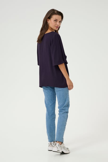 Blouse with short sleeve Loose fit Dawn Purple - Image 3