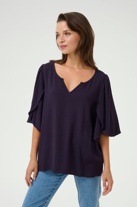 Blouse with short sleeve Loose fit Dawn Purple - Image 5