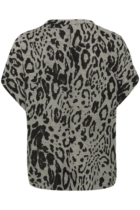 Blouse with short sleeve Loose fit Moonstruck / Black Animal - Image 5