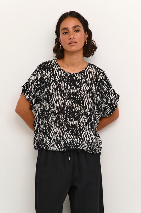 Mouwloos shirt Loose fit Black/White Graphic Snake black white - Image 3