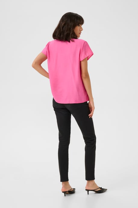 Blouse with short sleeve Regular fit Azalea Pink CC - Image 2