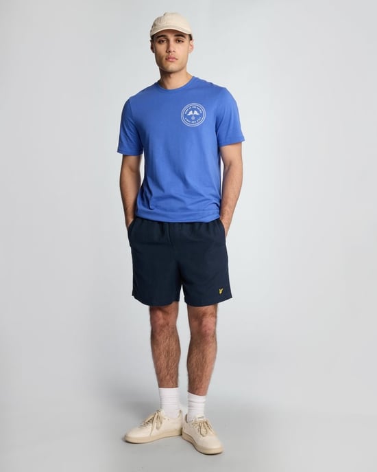 Lyle & Scott Linen Deck Shorts - Dark Navy - Image 1