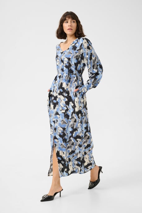 Dress Loose fit Black/Blue Graphic Strokes - Image 1