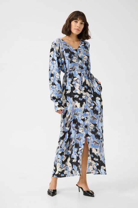 Dress Loose fit Black/Blue Graphic Strokes - Image 2