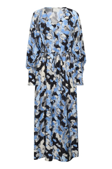 Dress Loose fit Black/Blue Graphic Strokes - Image 4