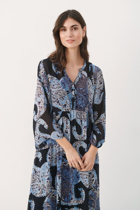 Dress Relaxed fit Dark Navy Paisley - Image 5