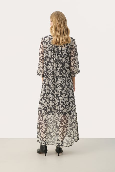 Dress Regular fit Black Stitch Leaf print - Image 4