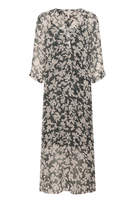 Dress Regular fit Black Stitch Leaf print - Image 5