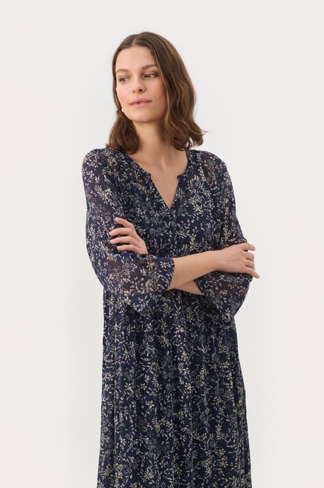 Dress Relaxed fit Dark Navy Scattered Flower - Image 2