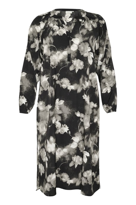 Dress Loose fit Black/White Flower Print - Image 4