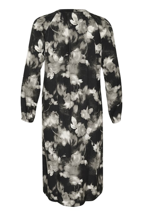 Dress Loose fit Black/White Flower Print - Image 5
