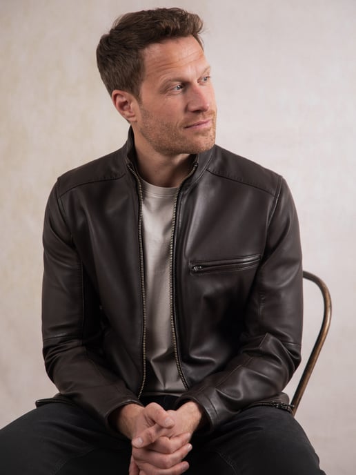 Penton Leather Jacket in Brown - Image 1
