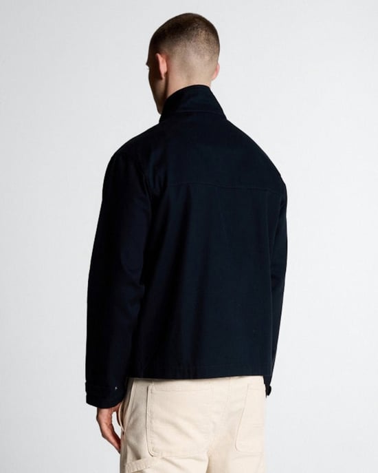 Lyle & Scott Twill-jas met hoge hals - donkerblauw - Image 3