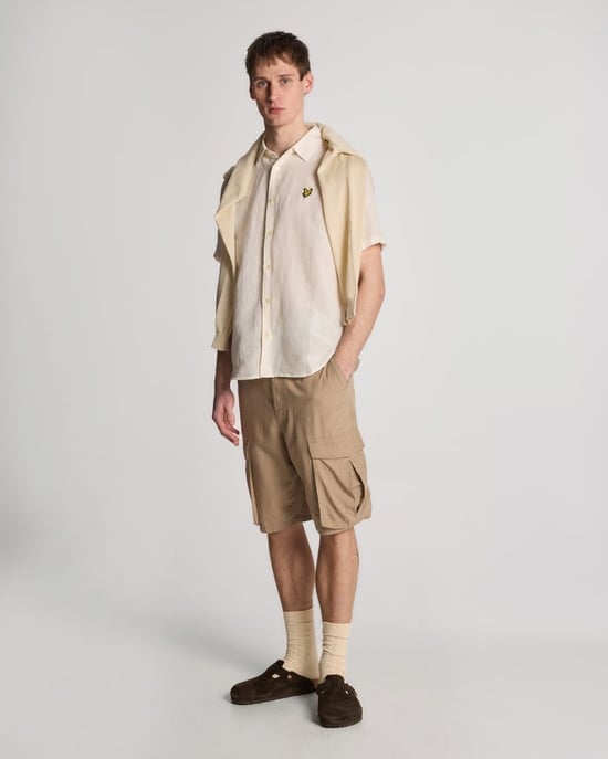 Lyle & Scott Hennep Korte Mouwen Shirt - Beige - Image 4