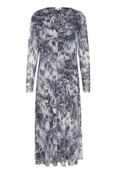 Jersey dress A-shape Dark Navy Landscape Print - Image 4