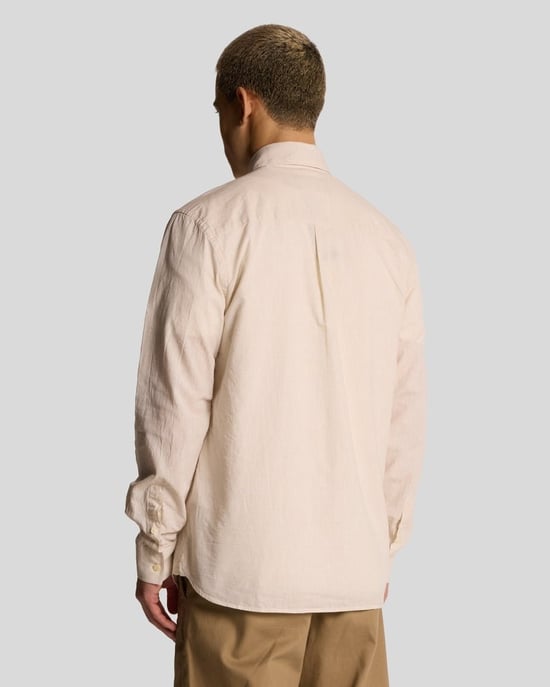 Lyle & Scott Linnen Oxford Shirt - Geel - Image 3