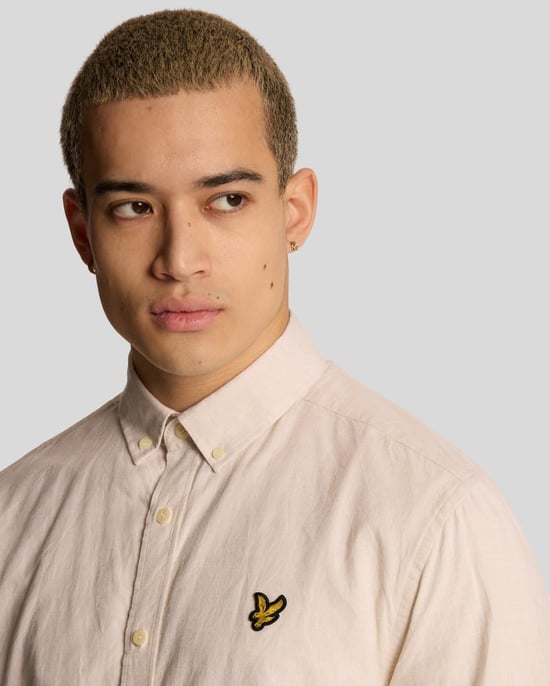 Lyle & Scott Linnen Oxford Shirt - Geel - Image 4