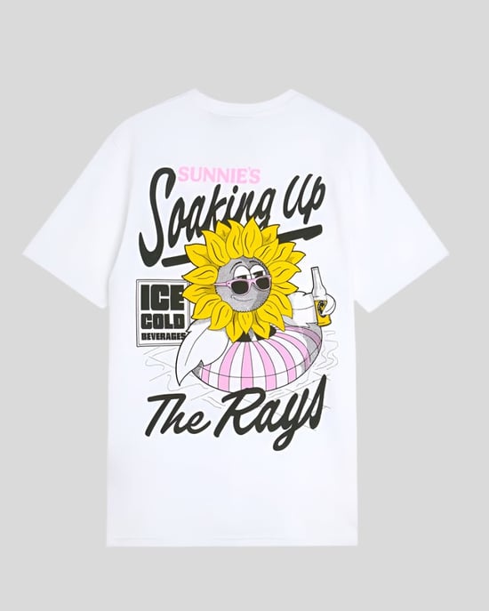 Lyle & Scott Zonnebril Pool Bar Graphic T-Shirt - Wit - Image 2