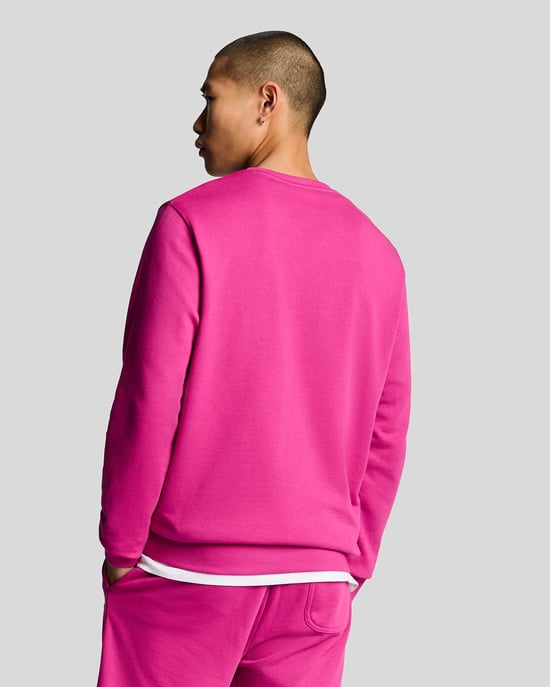 Lyle & Scott Crew Neck Sweatshirt - Fuchsia - Image 3